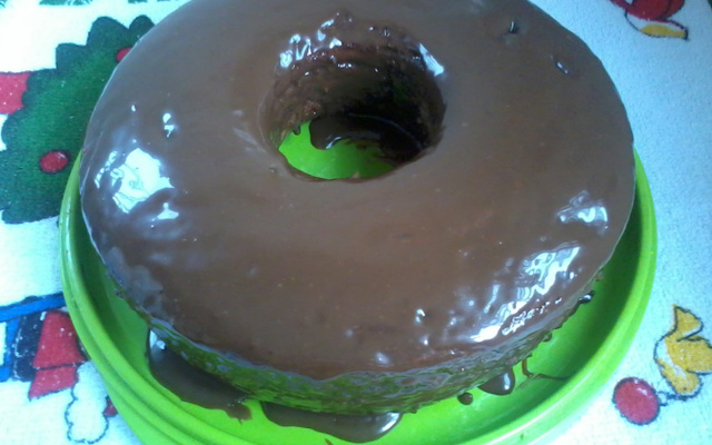 Bolo de chocolate no liquidificador