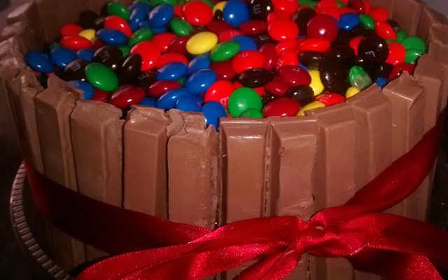Bolo de Kit Kat à minha moda