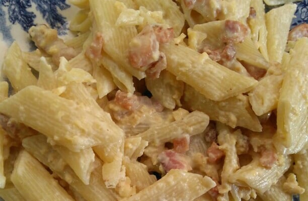 Penne à carbonara diferente