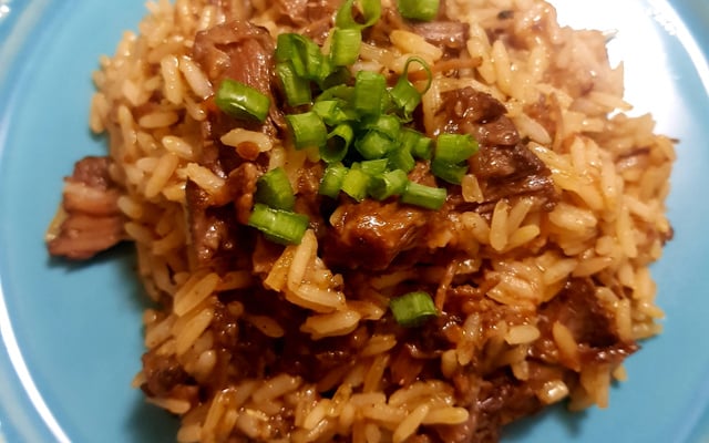 Arroz com rabada delicioso