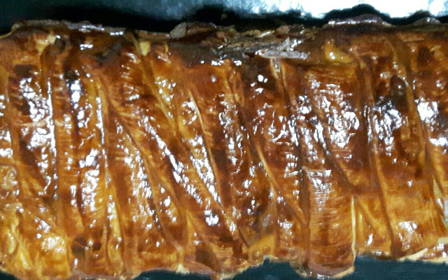 Pão semi folhado de presunto