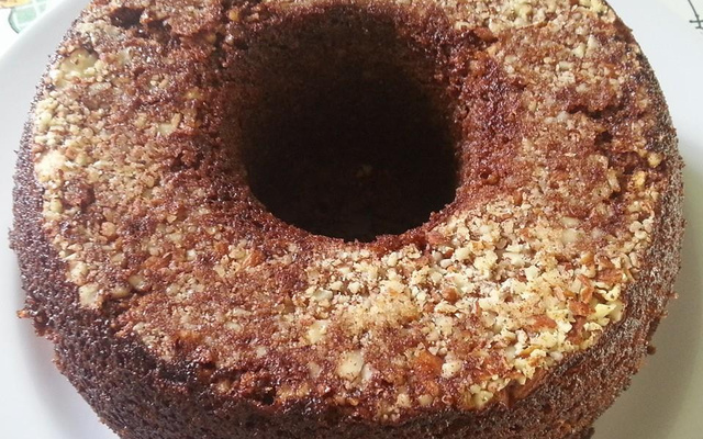Bolo de banana com chocolate