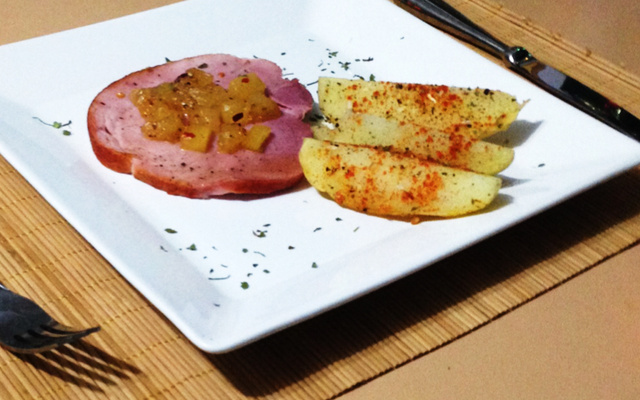 Tender picante com abacaxi