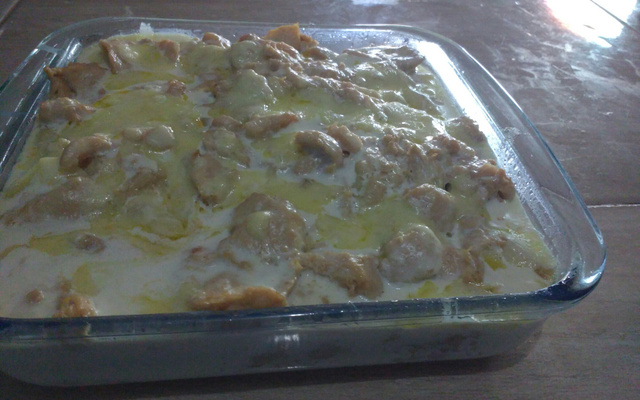 Frango cremoso com batata