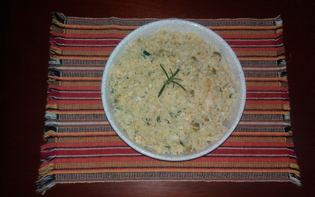 Mexida de ovos com arroz muito fácil
