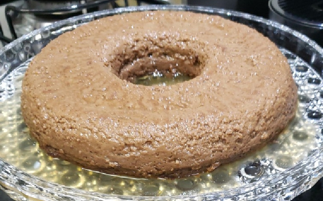 Pudim de chocolate no microondas