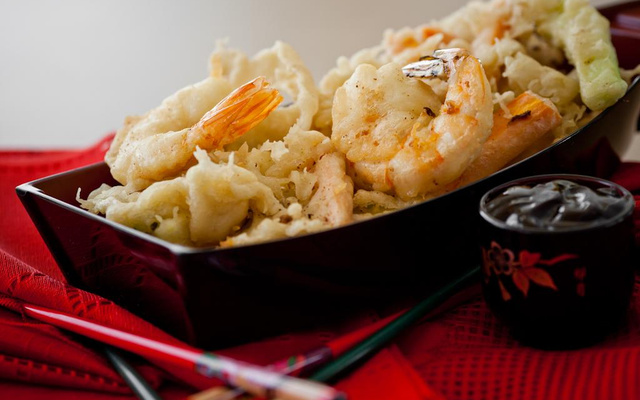 Tempura de camarão