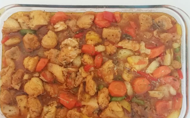 Frango com legumes da Megg