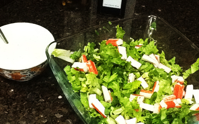 Salada Verde com Kani - Kama