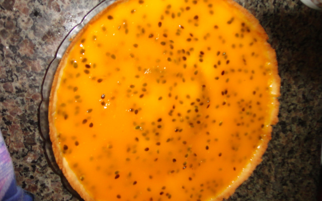 Torta delícia gelada de maracujá