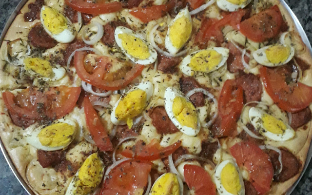 Massa de pizza de liquidificador