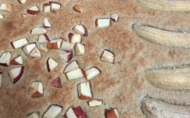 Bolo diet de banana, sem farinha e sem açúcar