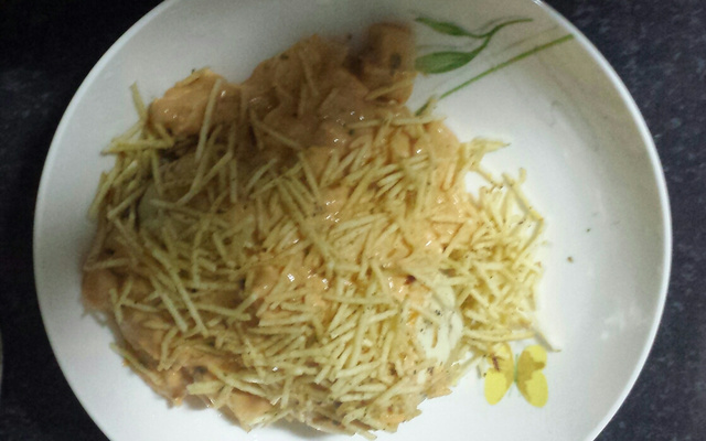 Batata recheada com estrogonofe e requeijão