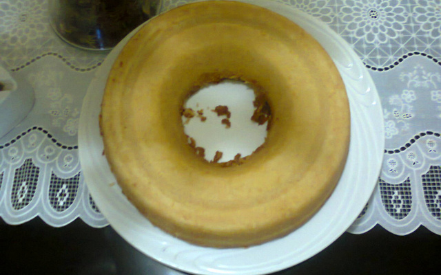 Bolo de aipim com coco