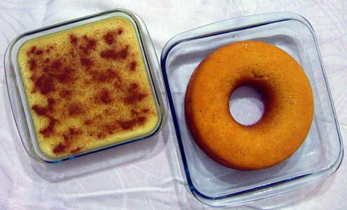 Bolo de milho (bagaço) e curau da vovó Rose