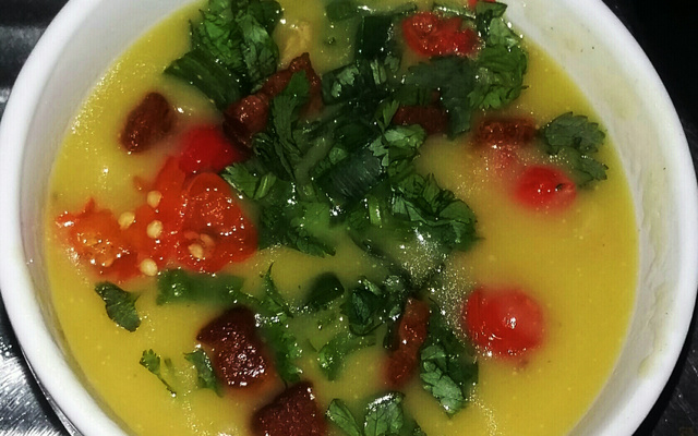 Caldo de batata baroa  (mandioquinha)