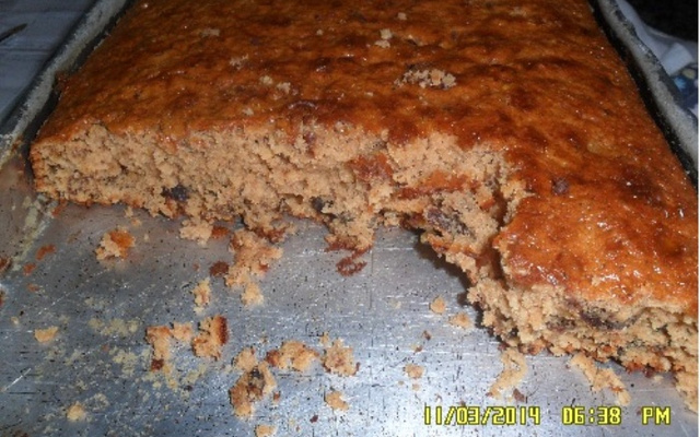 Bolo de Whey Protein com ameixa seca