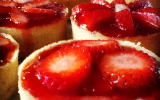 Mini cheesecake de morango