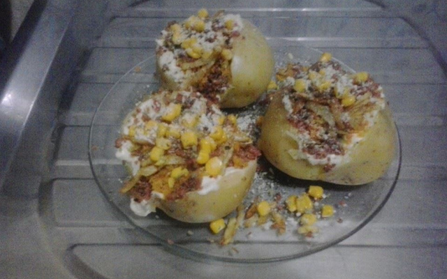 Batata recheada com catupiry caseiro