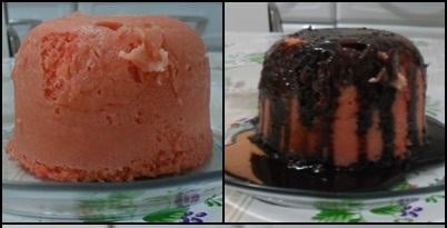 Bolo de caneca de morango