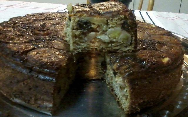 Bolo de banana integral com iogurte no liquidificador