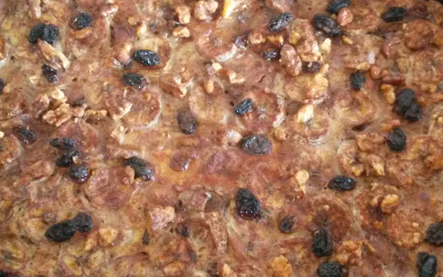 Torta de banana funcional