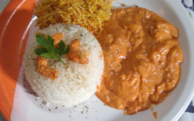 Estrogonofe de camarão