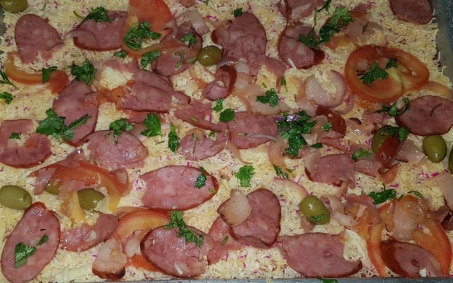 Pizza de pão de forma