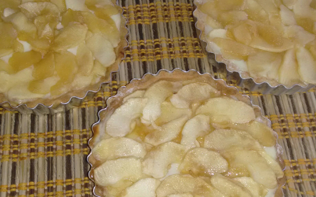 Torta de maçã com creme