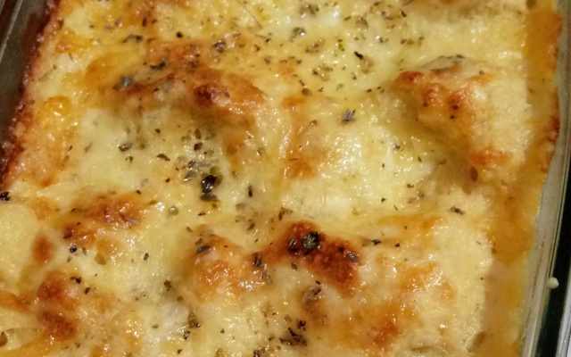 Couve-flor gratinada com carne moída