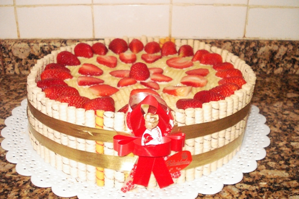 Bolo de aniversário de morango