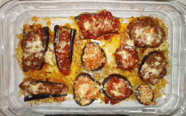 Canoinhas mistas de berinjela