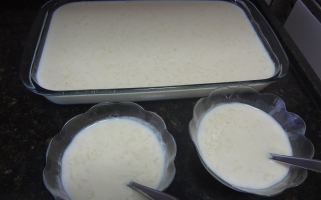 Arroz doce na panela de pressão