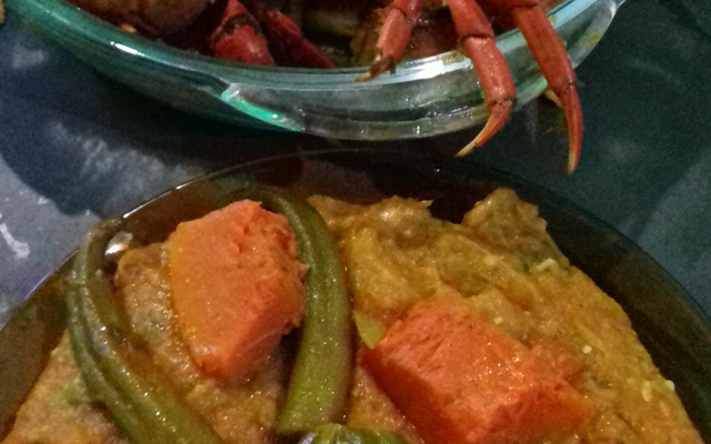 Caranguejo com pirão