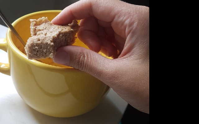 Bolo fitness no microondas