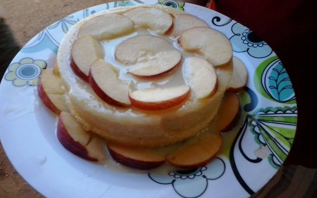 Bolo de maçã que vai ao micro-ondas
