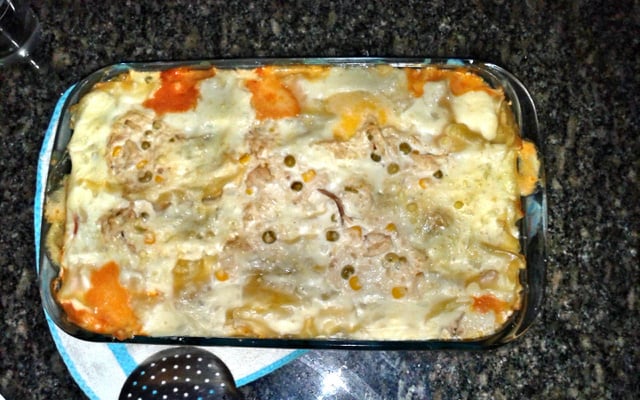 Lasanha simples de frango