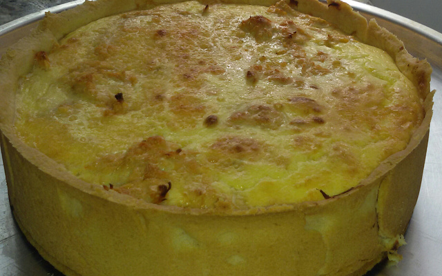 Quiche de frango com palmito