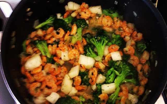 Camarão agridoce tailandês