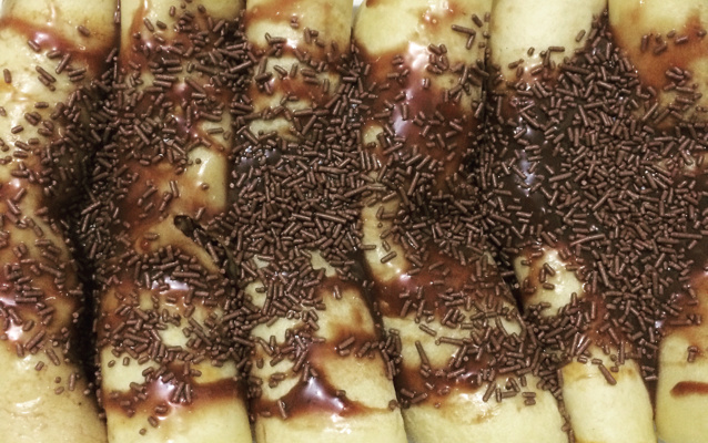 Panqueca doce de brigadeiro