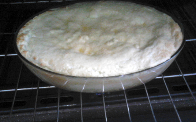 Costela de porco com souflé de couve- flor, queijo minas e palmito