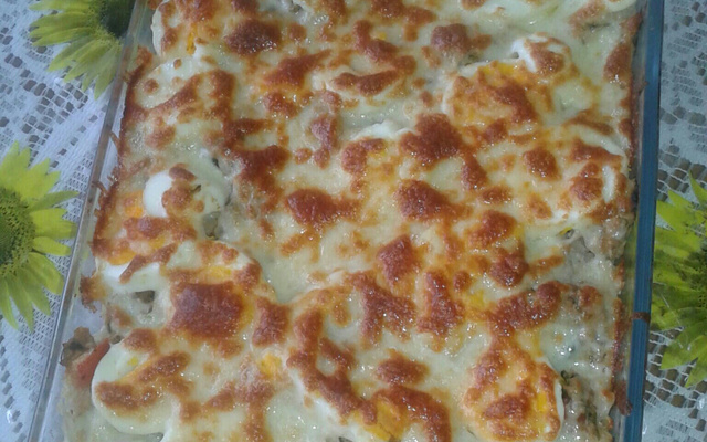 Escondidinho de atum e arroz integral