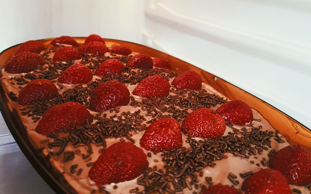 Surpresa de morango deliciosa