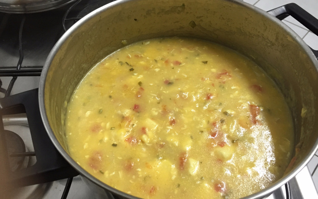 Pirarucu ao molho de batata