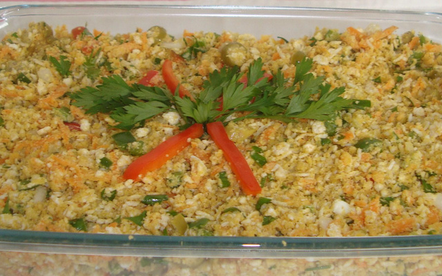 Farofa fria para churrasco