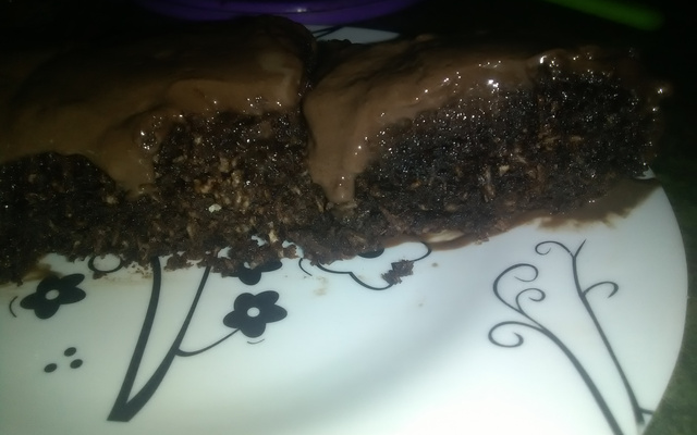 Bolo de chocolate sem farinha de trigo de micro-ondas