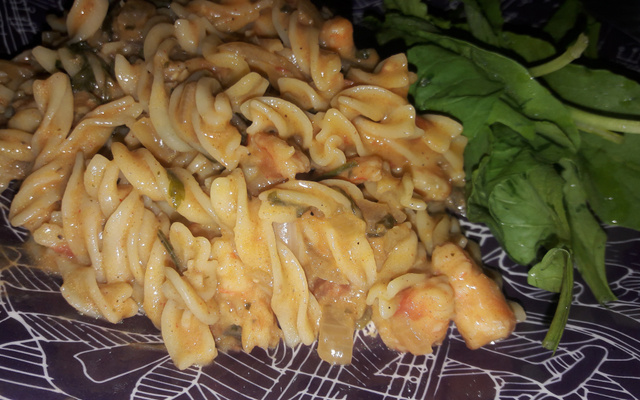 Delícia de camarão com leite de coco