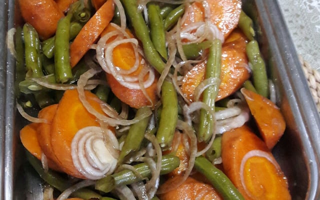 Salada de legumes cozidos no vapor