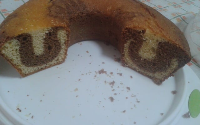 Bolo para café mesclado