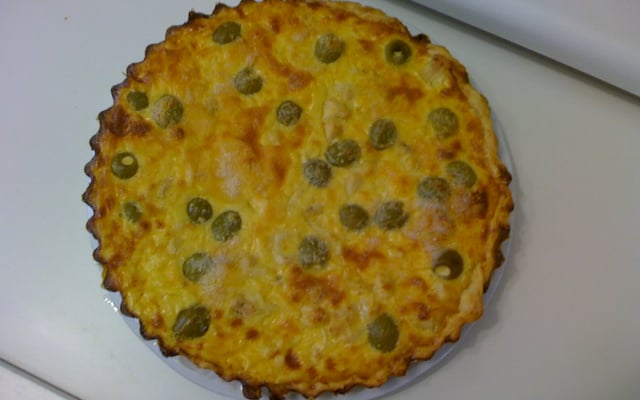 Quiche de frango com tomate seco